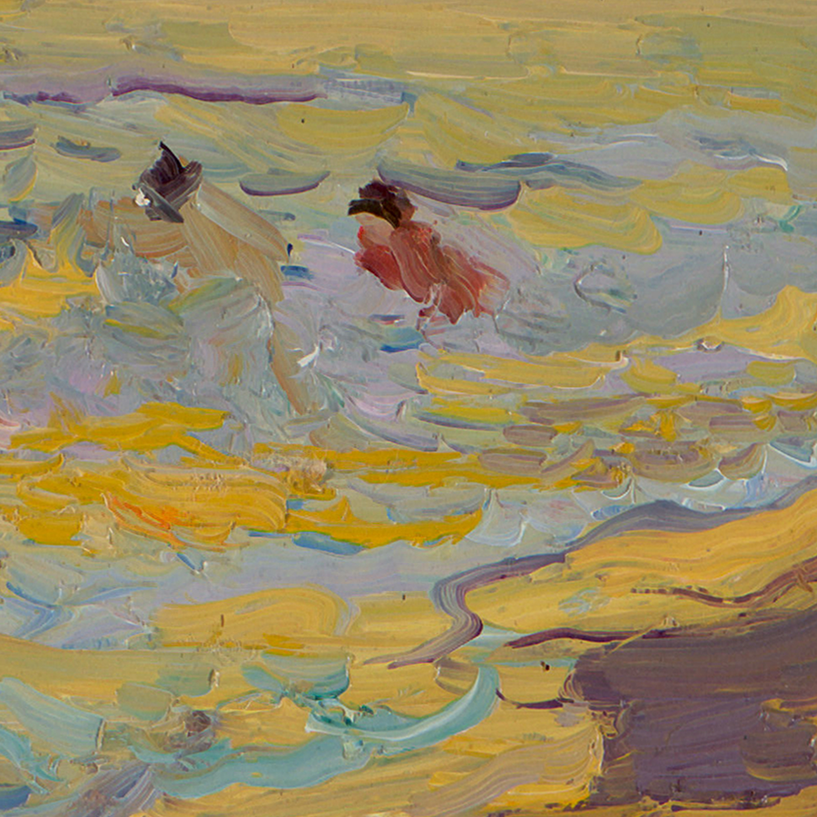 Joaquín Sorolla y Bastida - La plage, Valence (Deux baigneurs)