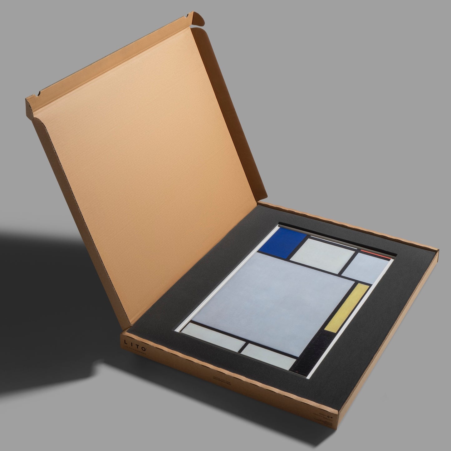 Piet Mondrian – Komposition mit Blau, Rot, Gelb und Schwarz