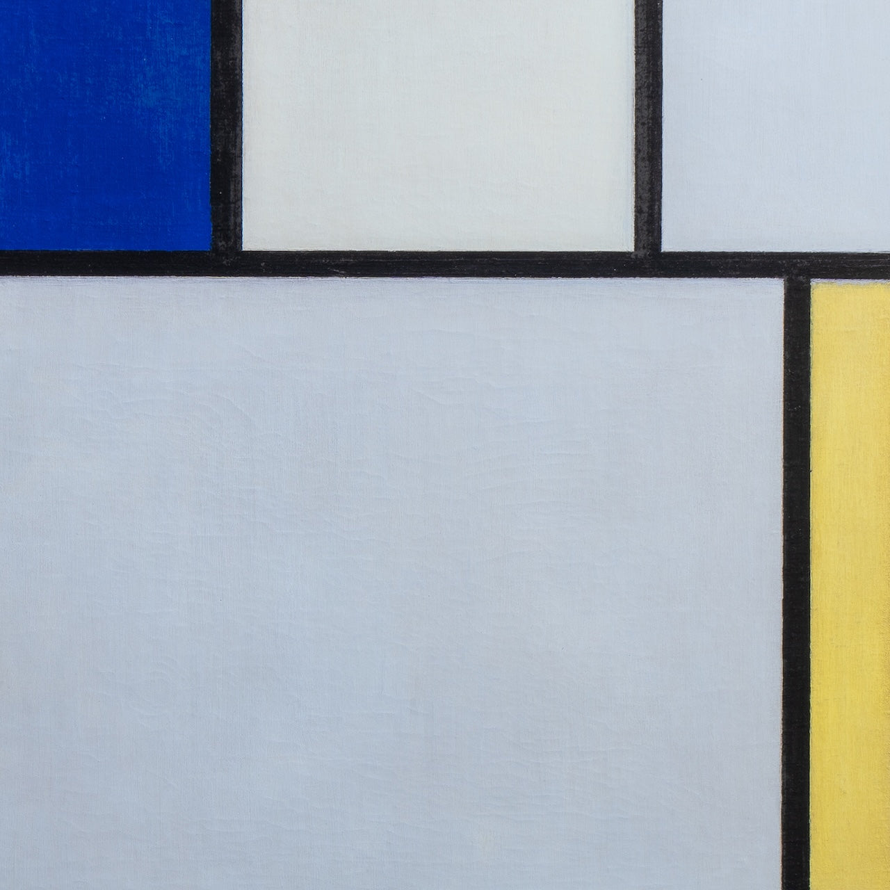 Piet Mondrian – Komposition mit Blau, Rot, Gelb und Schwarz