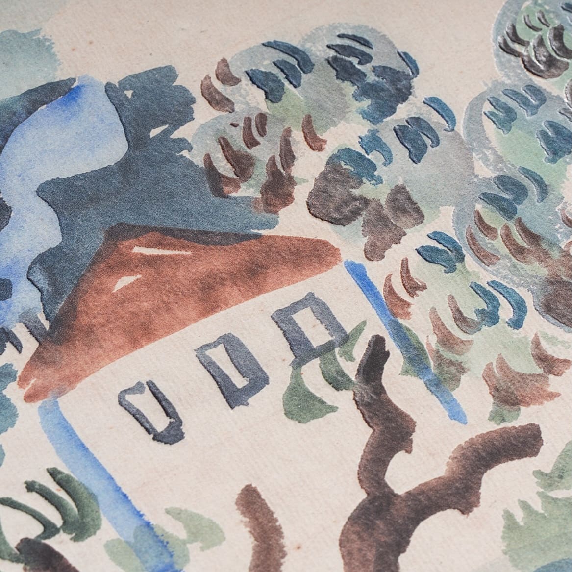 Raoul Dufy - Oliviers et Villas dans un paysage