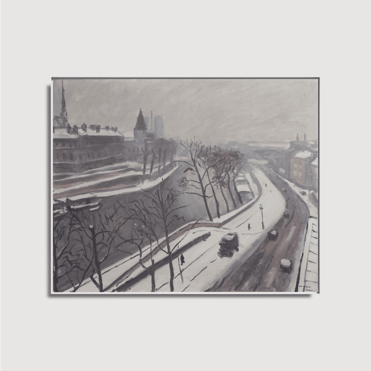 Albert Marquet - Quai des Grands Augustins, sous la neige