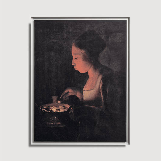 Georges de La Tour - A Girl Blowing on a Brazier