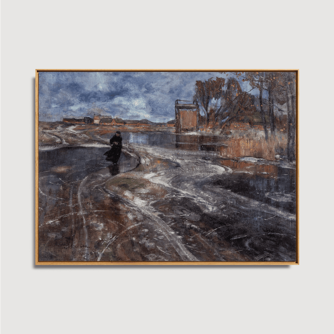 Hans Peter Feddersen - Winterabend bei Deezbüll