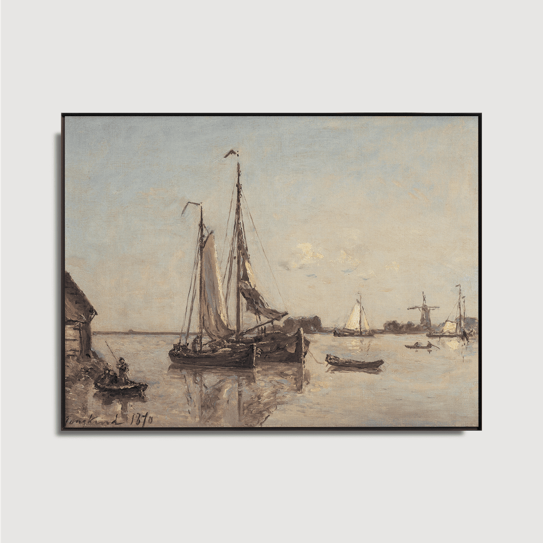 Johan Barthold Jongkind - Sailing Boats on the Meuse