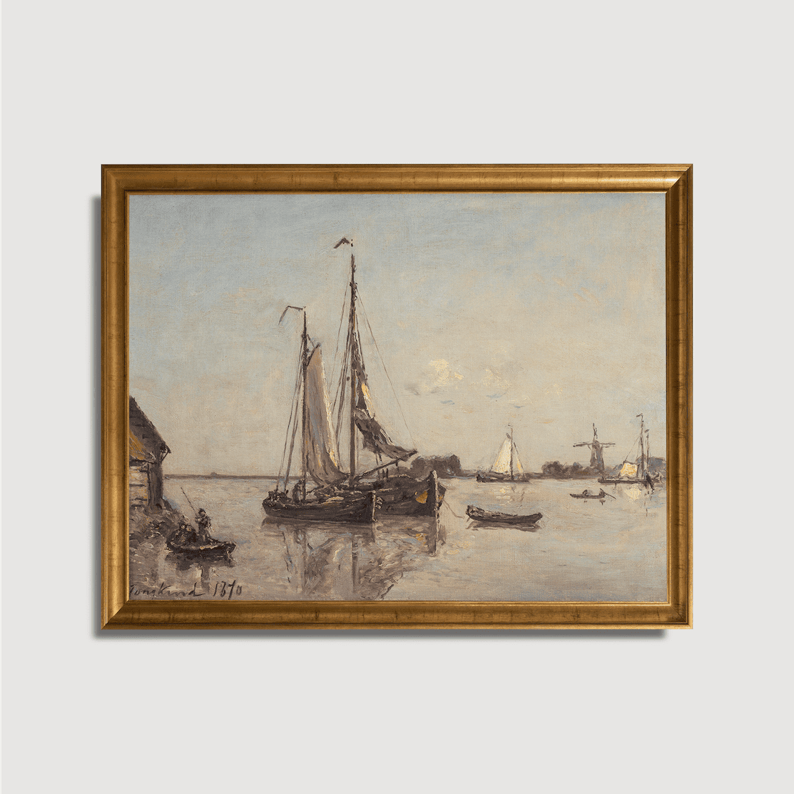 Johan Barthold Jongkind - Bateaux à voile sur la Meuse