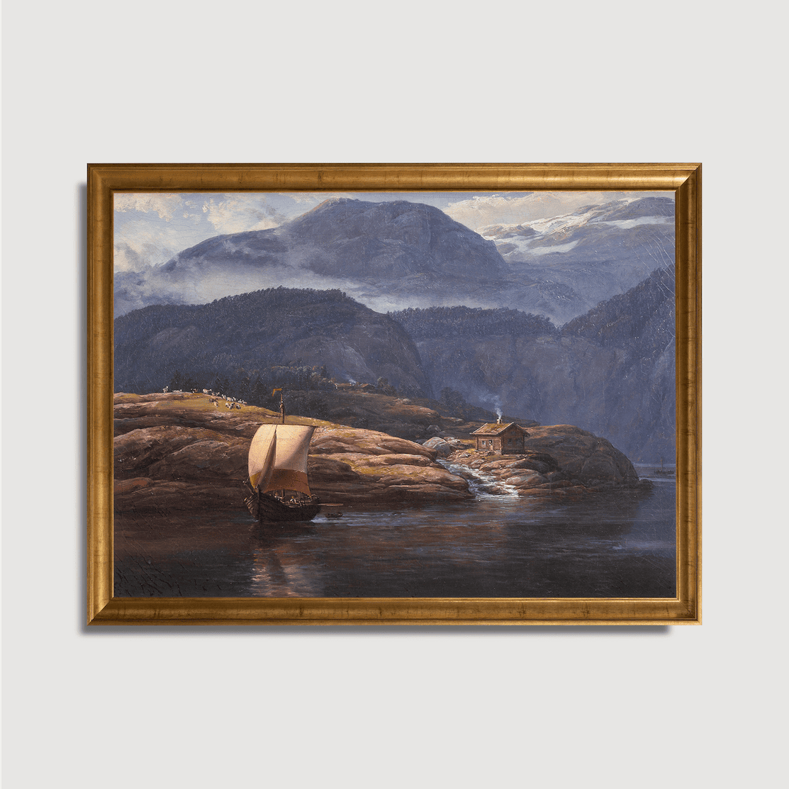 Johan Christian Clausen Dahl - Landscape on Lusterfjord