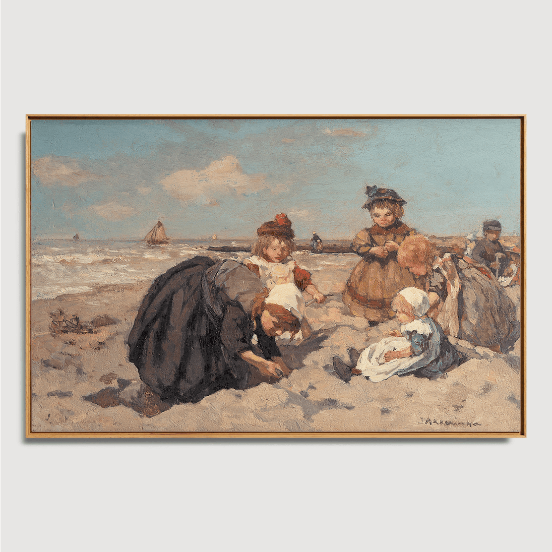 Johannes Evert Hendrik Akkeringa - Enfants jouant sur la plage de Scheveningen