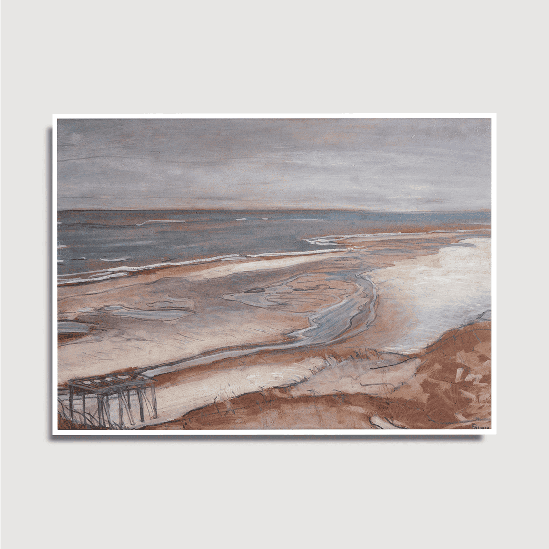 Max Beckmann - Strandlandschaft bei auflaufendem Wasser