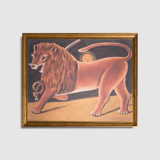 Niko Pirosmani - Lion and the Sun