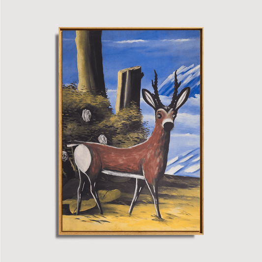 Niko Pirosmani - Roe Deer in a Landscape