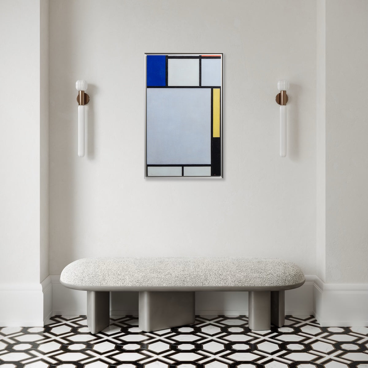 Piet Mondrian – Komposition mit Blau, Rot, Gelb und Schwarz