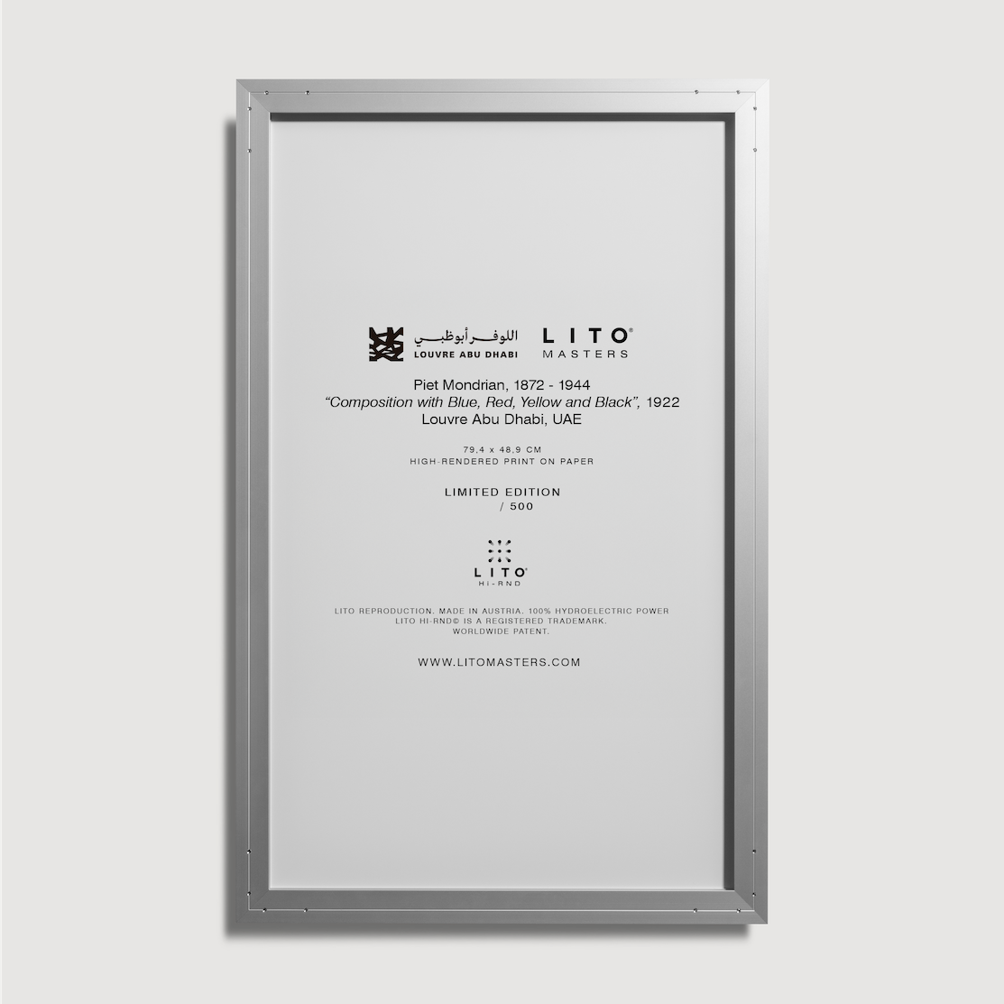 Piet Mondrian – Komposition mit Blau, Rot, Gelb und Schwarz