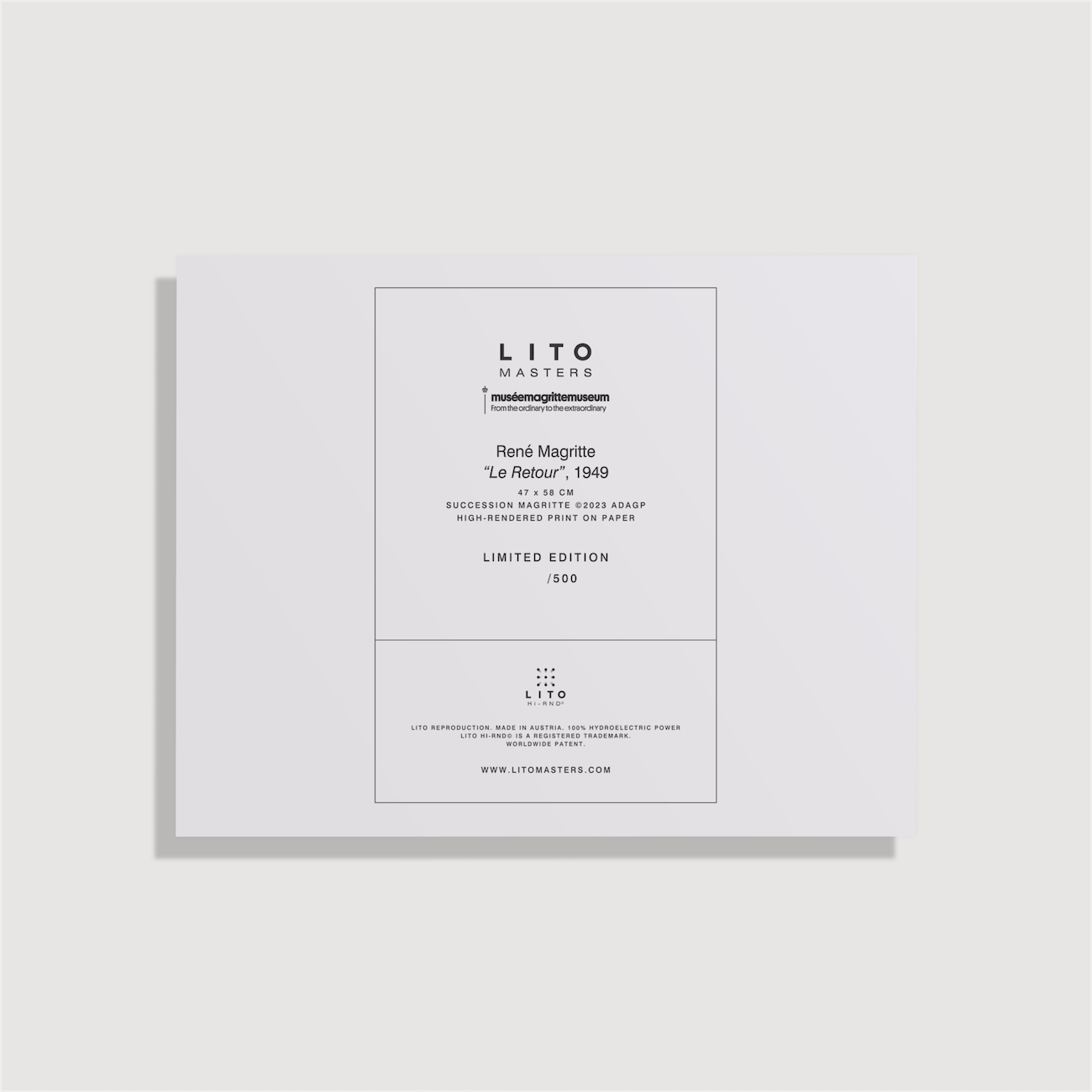 René Magritte - Le retour, 1949 - On Paper