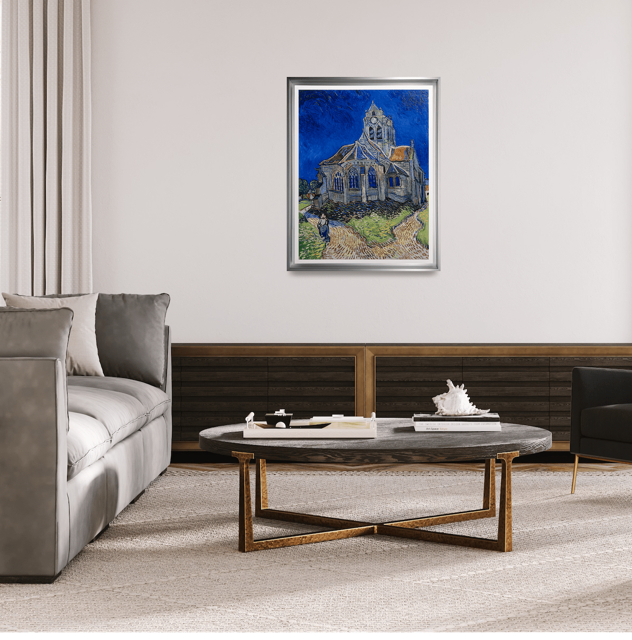 Vincent Van Gogh - The Church At Auvers-sur-Oise, 1890 - Life Size, On Paper